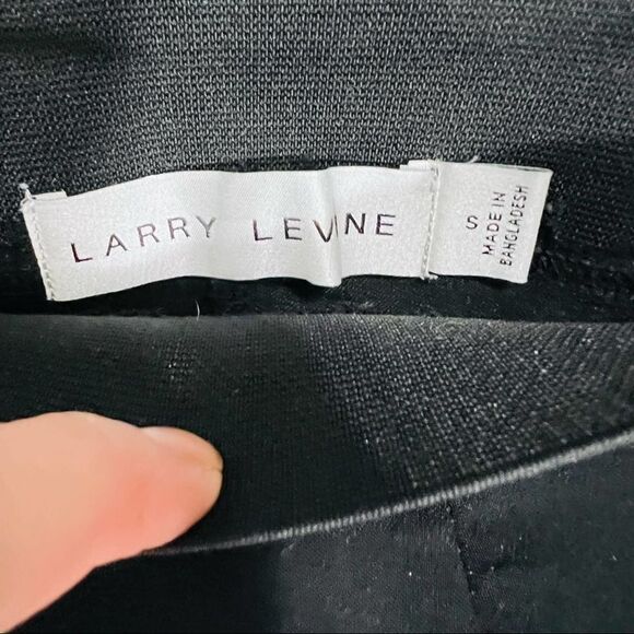 Larry Levine Black High Waist pull on slim fit dress pants size small - Picture 6 of 9